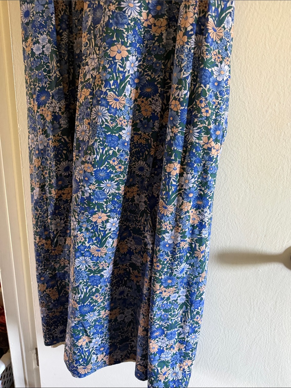 Tuckernuck Floral Button-Down Shirt in Blue and Peach - Picture 4 of 5
